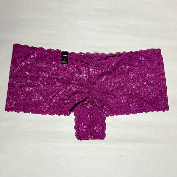 Torrid Lacey Cheeky Panties in Purple/Raspberry - Various Sizes Available - Picture 2 of 4